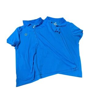 Walmart Women's‎ Polo Shirt 2XL Blue Short Sleeve Golf Athletic Top